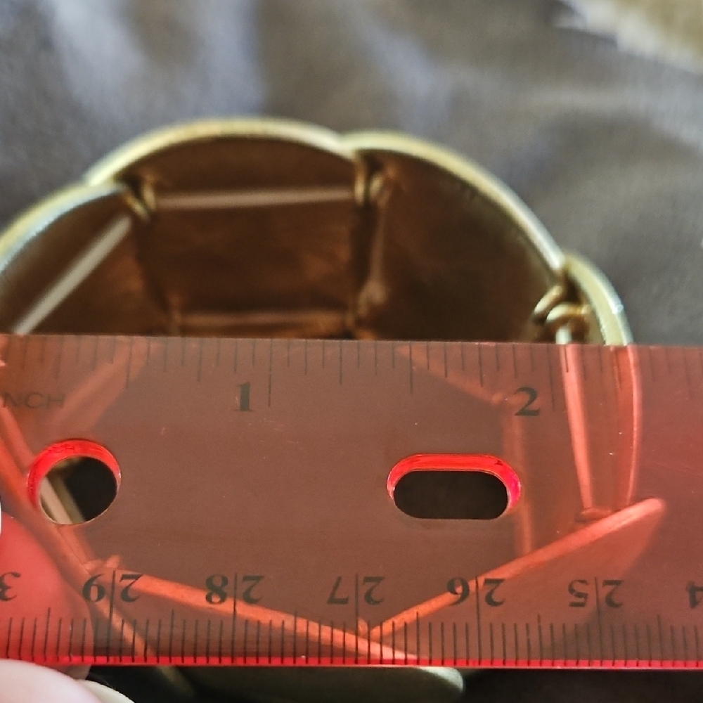 Gold Circular Statement Bracelet - image 3